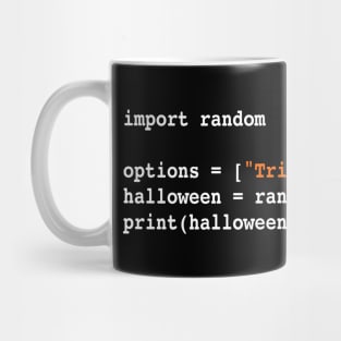 Trick Or Treat - Programmer'sHalloween Python Code Mug